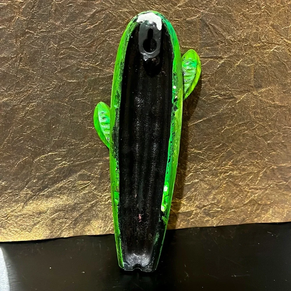 💚Cast Iron Green Desert Southwest Cactus Coat Holder Hooks Home Decor Gift💚 - Picture 3 of 3